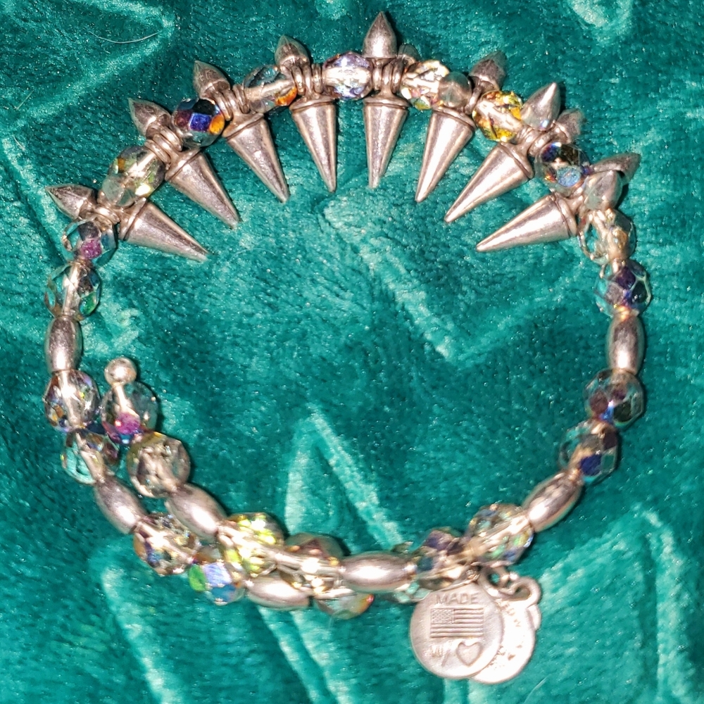 Alex & Ani Swakorski Gem Spiked Bracelet